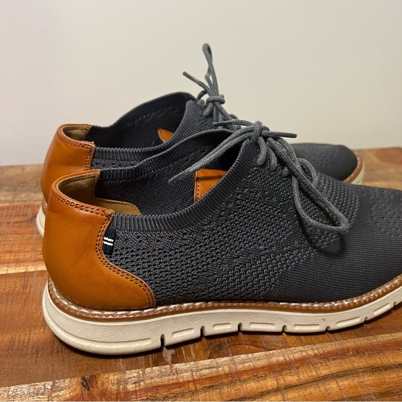 Nautica Charcoal Knit Oxfords with Leather Accents, Men’s 7.5 - Picture 2 of 7
